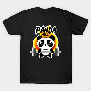 fitness panda, barbell panda, barbell girl, gym girl T-Shirt